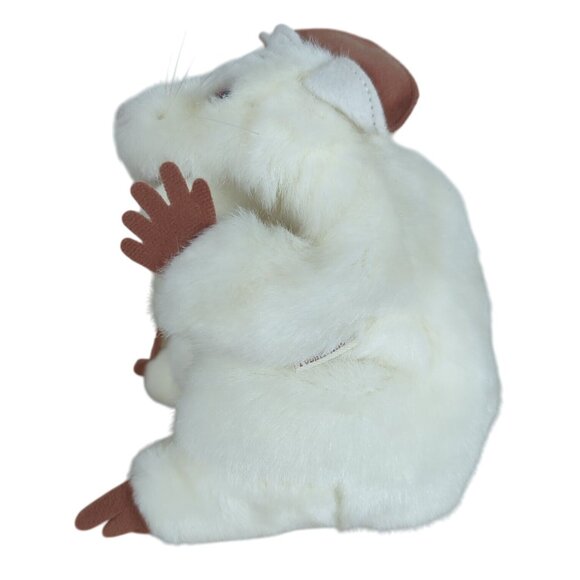 Folkmanis White Mouse Hand Puppet Plush Toy Soft Plush Rat 7" Full body Soft - Picture 7 of 14